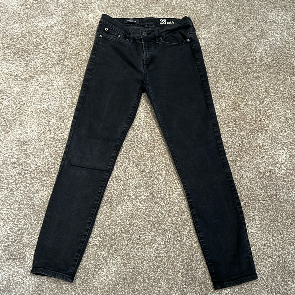 Black toothpick JCrew jeans